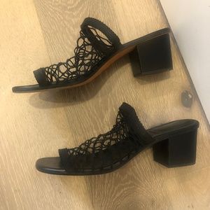 Black Chloe Jake Mesh Fishnet Sandals size 39